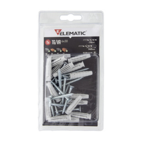 ELEMATIC TASSELLO T6 VA  5X25 C\VITE CONF. 100 PZ