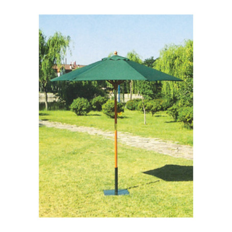 C OMBRELLONE IN LEGNO PALO 38 VERDE D 250CM