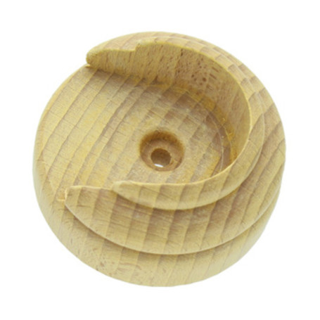 ROSETTA BASTONE LEGNO TENDA A PARETE D 35 MM NATURALE*