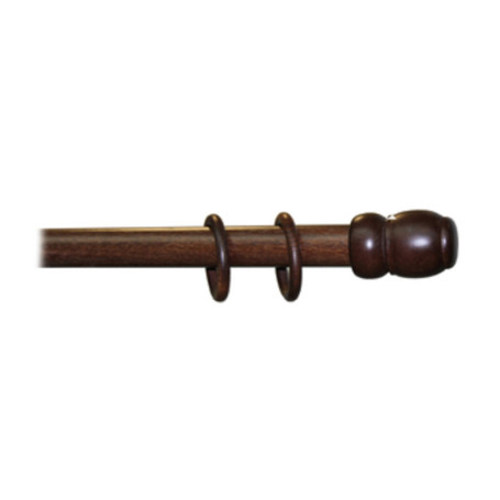 BASTONE LEGNO A TIRO D 35 NOCE SC 150CM S\SUPP.