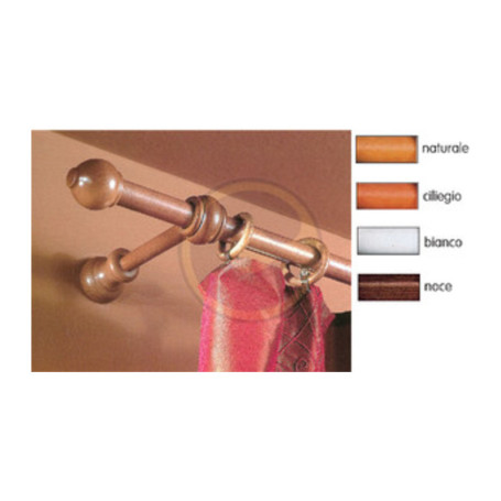 BASTONE LEGNO A STRAPPO D 23 CILIEGIO 140CM C\SUPP.