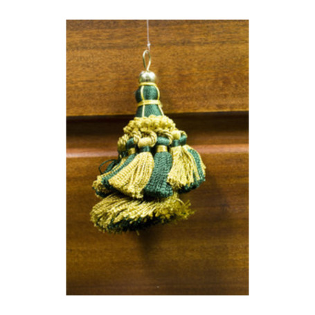 FIOCCO P\TENDA SHANTOU 9 CM VERDE E ORO