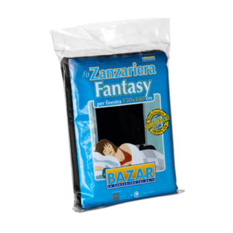 ZANZARIERA POLIESTERE FINESTRA 150X180 CM NERO