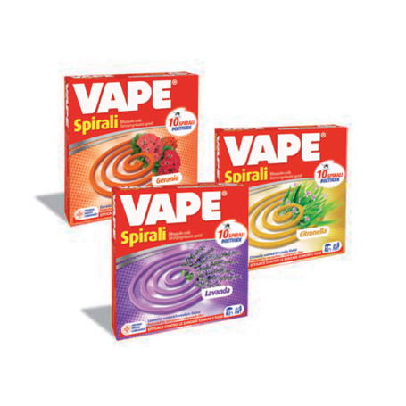ANTIZANZARE VAPE SPIRALI PROFUMATE 10 PZ