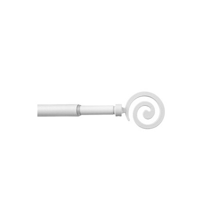 BASTONE METALLO D 12\9  70\120CM SPIRALE BIANCO
