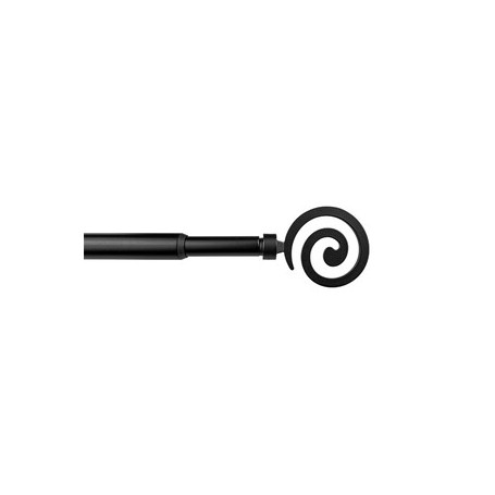 BASTONE METALLO D 12\9  70\120CM SPIRALE NERO