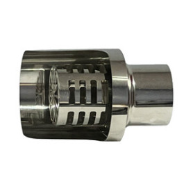 C TERMINALE INOX ORIZZONTALE D 8 CM