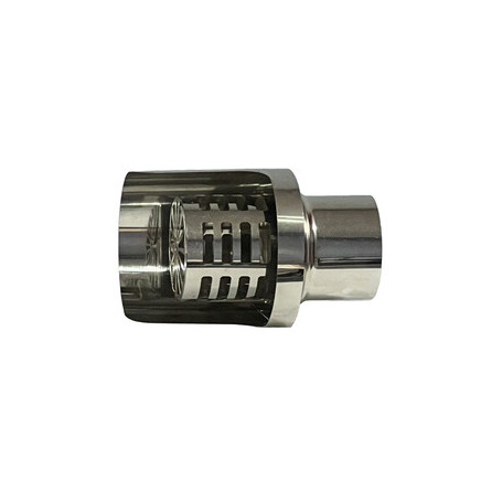 C TERMINALE INOX ORIZZONTALE D 8 CM