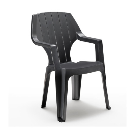 POLTRONA RESINA ALTA ANTRACITE