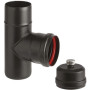 RACCORDO A T PORC PELLET C\SCAR E TAPPO D  8CM AETERNUM