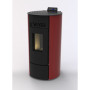 C STUFA PELLET ROUND ARGE 9 BORDEAUX