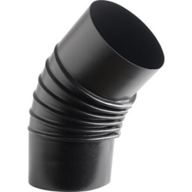 CURVA PORCELLANATA PIEGHETTATA 45 D 12CM NERO OP CLASSIC