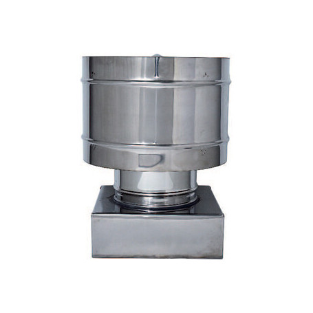 C FUMAIOLO A BOTTE INOX QUADRO INOX 30X30CM