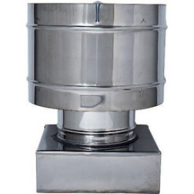 C FUMAIOLO A BOTTE INOX QUADRO INOX 37X37CM