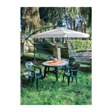 C OMBRELLONE DECENT ACCIAIO NEVIS\FLYN D 300CM ECR