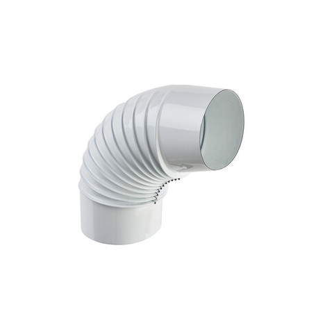 CURVA PORCELLANATA PIEGHETTATA 90 D 13CM BIANCO CLASSIC