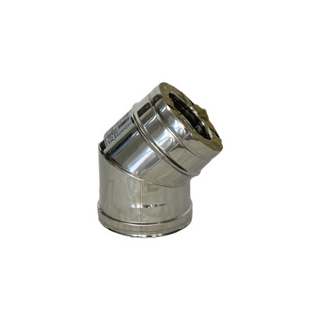 C CURVA INOX DOPPIA PARETE 45 D 20\25 CM