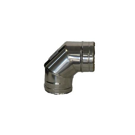 C CURVA INOX DOPPIA PARETE 90 D 25\30 CM