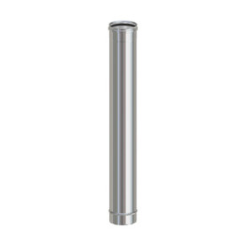 TUBO INOX AISI 304 H 100 CM P\PELLET D  8 CM