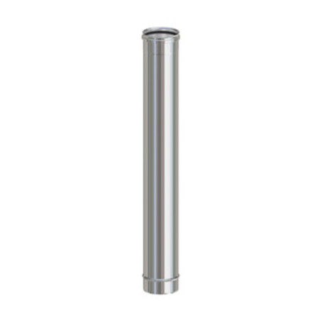 TUBO INOX AISI 304 H 100 CM P\PELLET D  8 CM