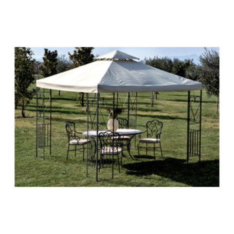 C GAZEBO ACCIAIO 3X3M DECOR ALGERI ECRU