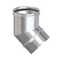 GOMITO INOX AISI 304 P\PELLET 45 8 CM