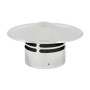 TERMINALE DI SCARICO C\CAPPELLO INOX PELLET D 10 CM