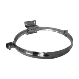 COLLARE INOX C\STAFFA P\TUBO STUFA 25CM ECO