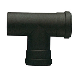 RACCORDO A T P\STUFA A PELLET ATTACCO FFM D  8 CM NERO OPACO