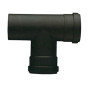RACCORDO A T P\STUFA A PELLET ATTACCO FFM D  8 CM NERO OPACO