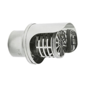 TERMINALE INOX ORIZZONTALE D  8 CM