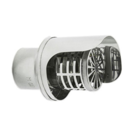 TERMINALE INOX ORIZZONTALE D  8 CM