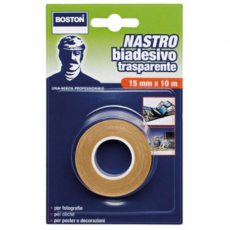 NASTRO BIADESIVO TRASPAR. BOSTON ML.10X15MM.
