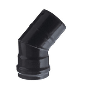 GOMITO P\STUFA A PELLET 45 ATTACCO MF D  8 CM NERO OPACO