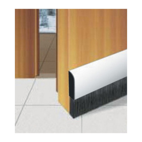 PARAPORTA C\SPAZZOLA A MOLLA PVC 1 M BIANCO