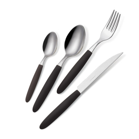 POSATE LIGHT BARATTOLO PZ.24 NERO 1 18\0