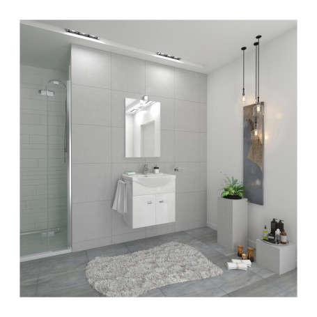 MOBILE BAGNO EMMA 58 SOSP. C\SPECCHIO BIANCO