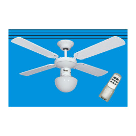 VENTILATORE A SOFFITTO 60W 3 VEL C\TELEC+LUCE D 105 BCO