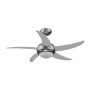 VENTILATORE A SOFFITTO 65W 3 VEL D 130 SILV C\TELEC+LUCE