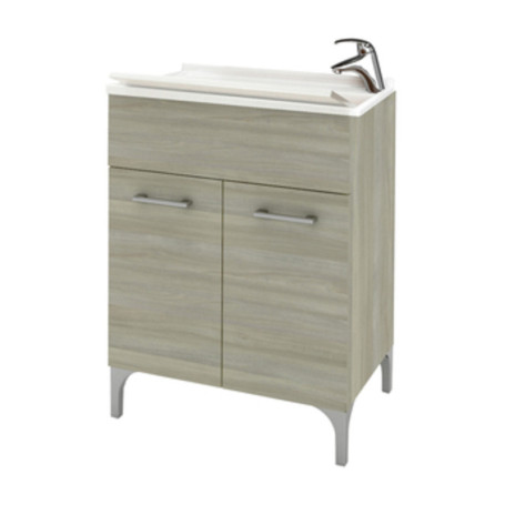 LAVATOIO LEGNO 60X50 CM ROVERE GRIGIO