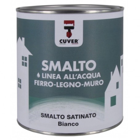 SMALTO SATIN.ALL'ACQUA CUVER BIANCO  LT.0