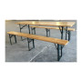 SET BIRRERIA C\PANCHE LEGNO\METALLO 220X80X76CM
