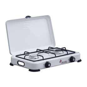 FORNELLO A GAS 2 FUOCHI C\COPERCHIO CAMPING MULTIFIRE 2