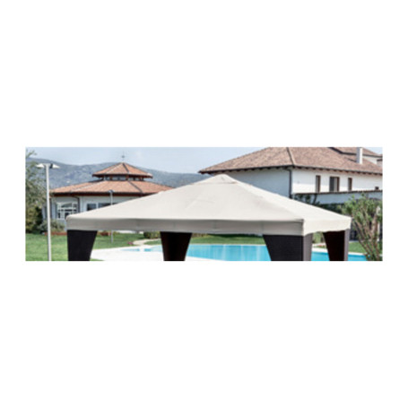 C TOP RICAMBIO P\GAZEBO LEGNO 3X4M POLIEST BIANCO