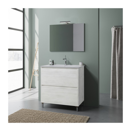 MOBILE BAGNO LISBONA 2C 80 ROVERE BIANCO