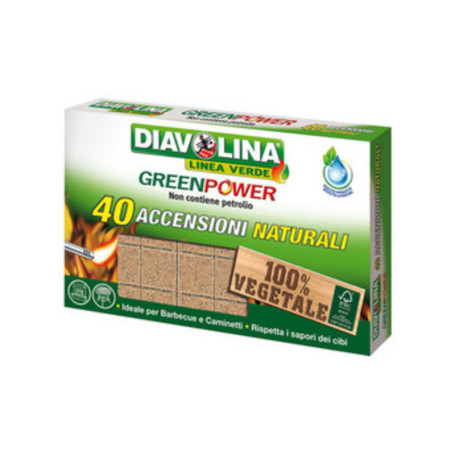 ACCENDIFUOCO  40 CUBI DIAVOLINA GREEN POWER 15341