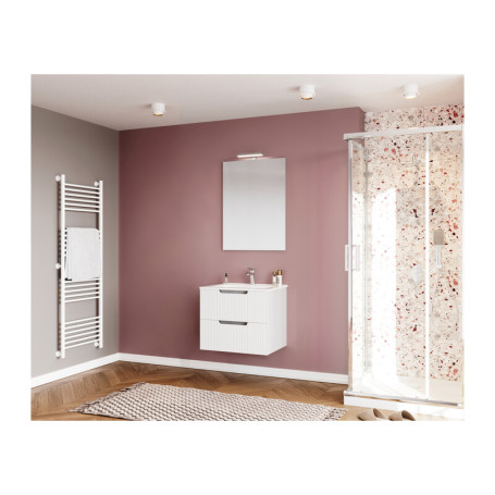MOBILE BAGNO IBIZA 60 SOSPESO 2 CASSETTI BIANCO