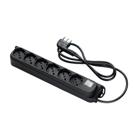 FME 47.431 MULTIPRESA 6P BIP\SC+INT NERO