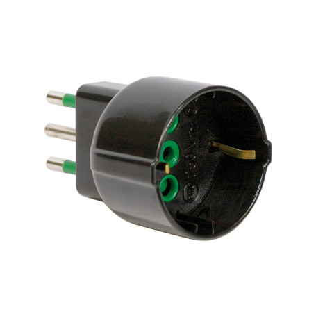 FME 82.131 ADATTATORE 16A 2P+T-SCHUKO NERO