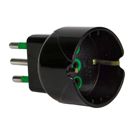 FME 82.601 ADATTATORE 10A 2P+T-SCHUKO GARANTI NERO